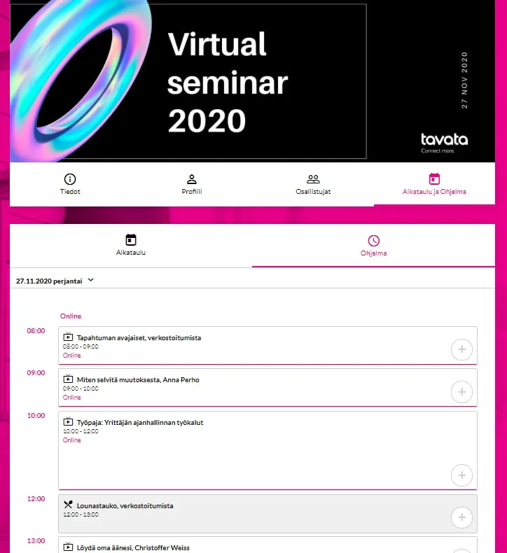 Tavata tuo kohtaamiset myös virtuaalitapahtumiin