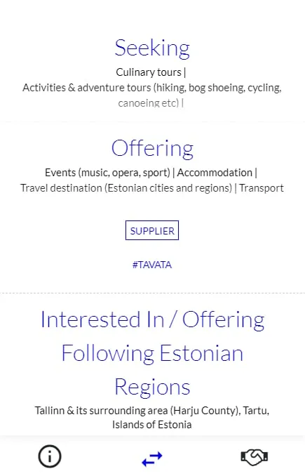 Visit Estonia matchmaking events shifted into virtual with Tavata event platform